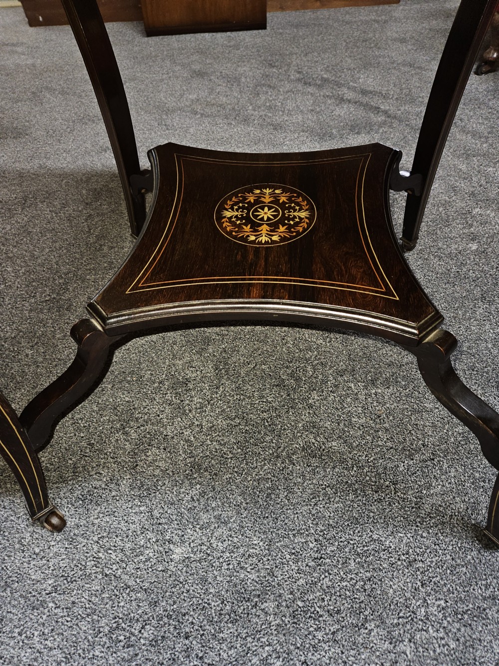 Rosewood envelope games table. View VII