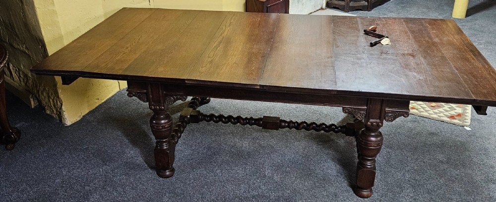 Large oak extending table.  View II