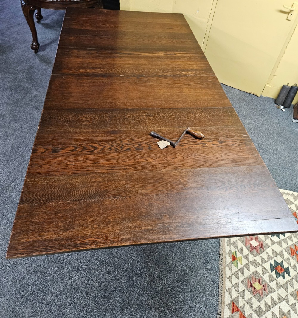 Large oak extending table.  View V