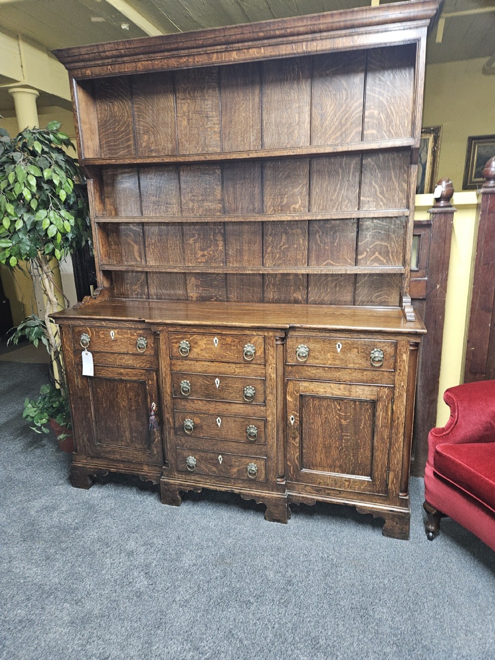 Period oak Welsh dresser. 