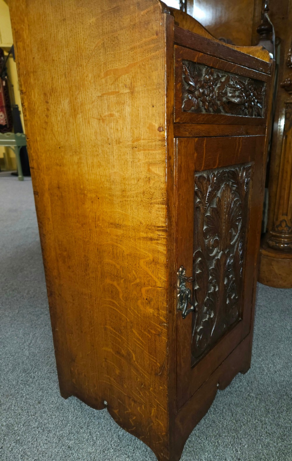 Oak bedside cabinet  View II