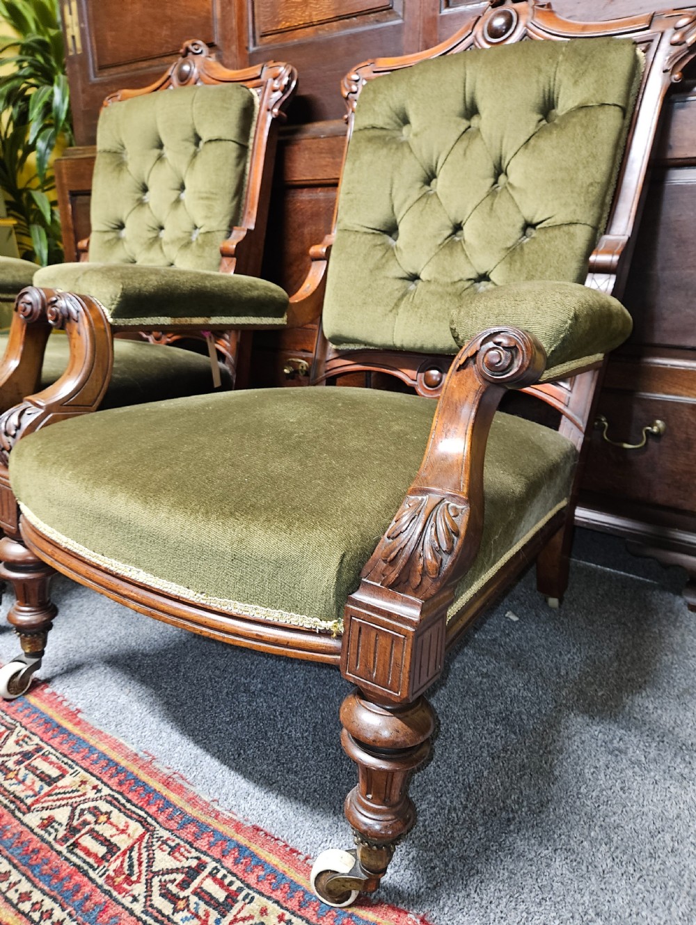 Victorian mahogany armchairs 2 View II