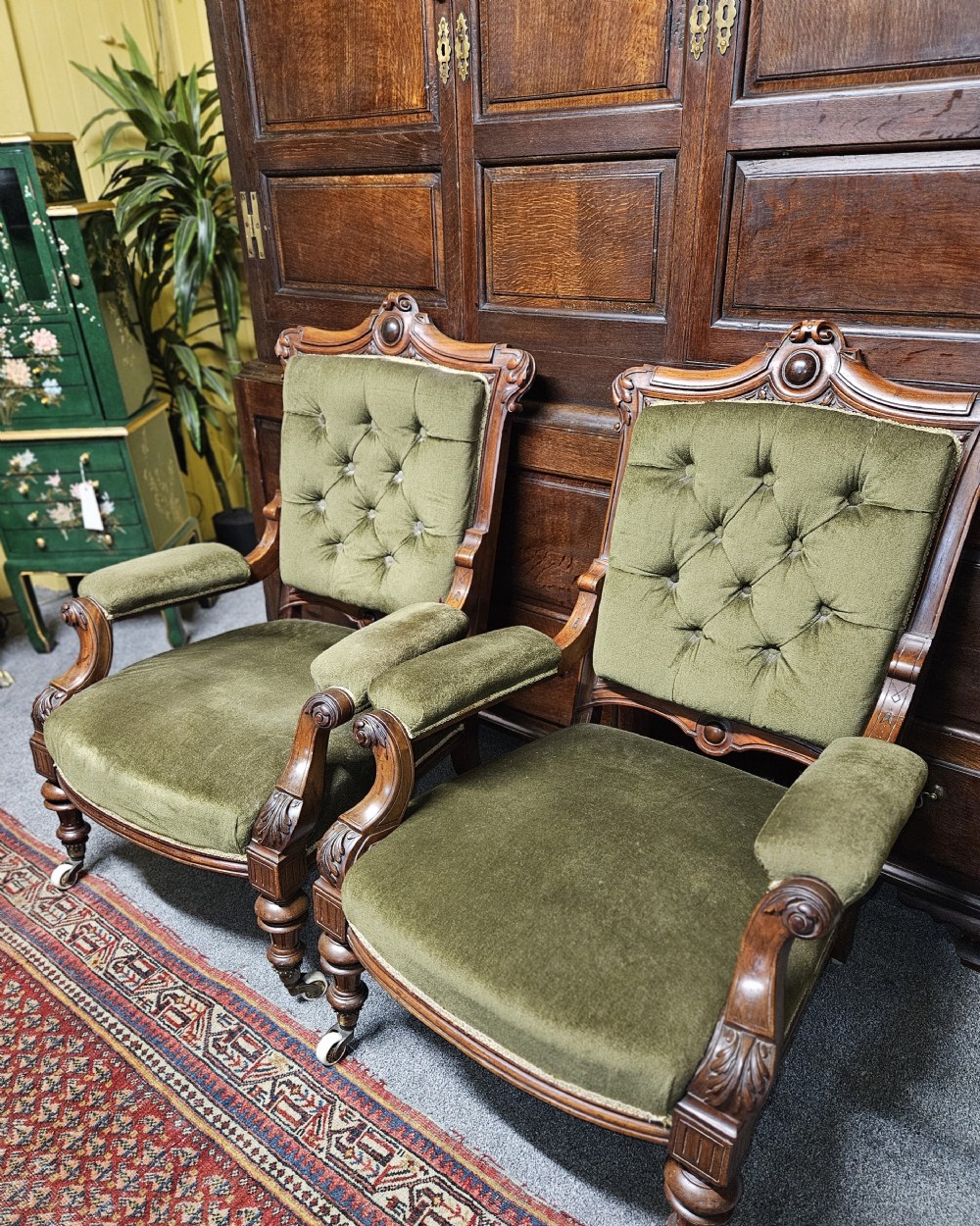 Victorian mahogany armchairs 2 View XI