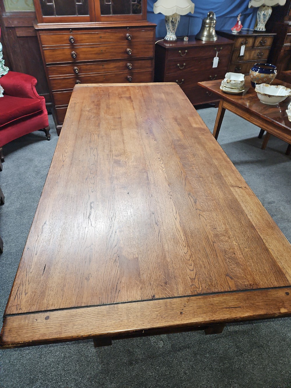 Oak refectory table  View VII