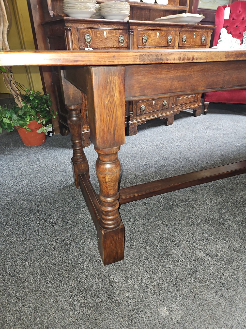 Oak refectory table  View VIII