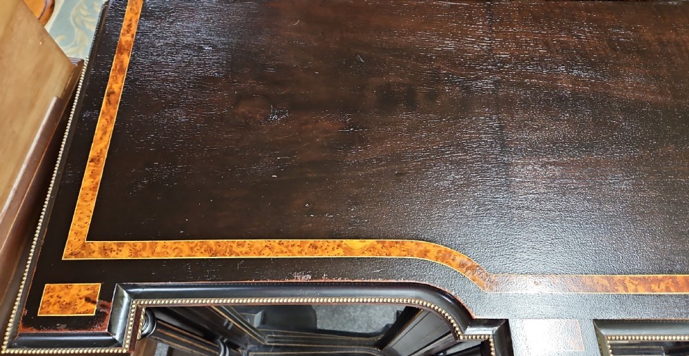 Victorian ebonised credenza.  View IV
