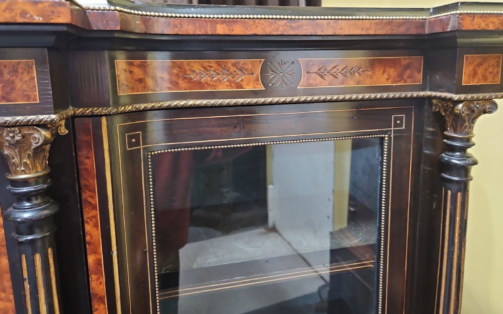 Victorian ebonised credenza.  View VII