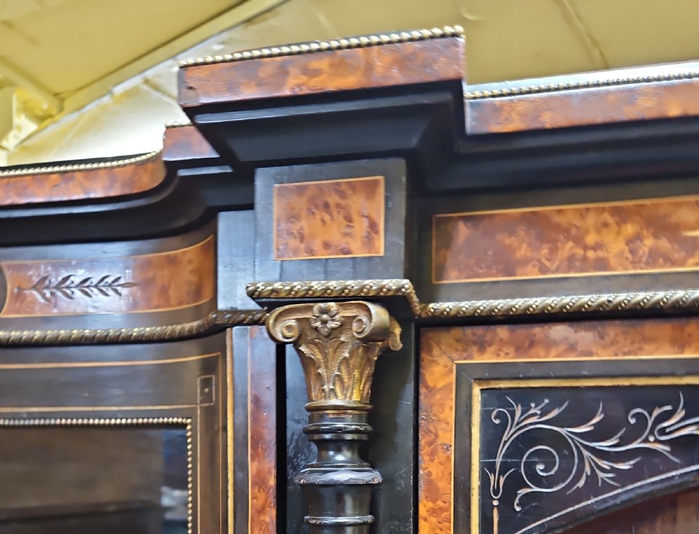 Victorian ebonised credenza.  View VIII