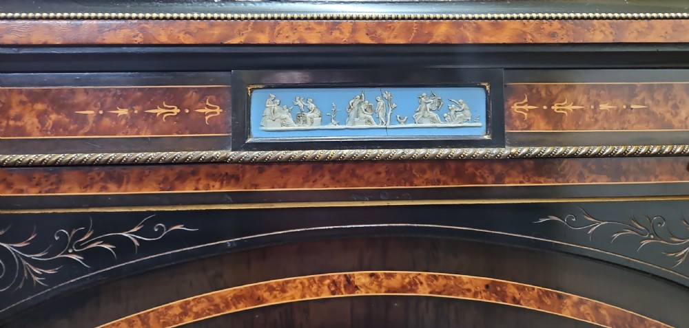 Victorian ebonised credenza.  View IX