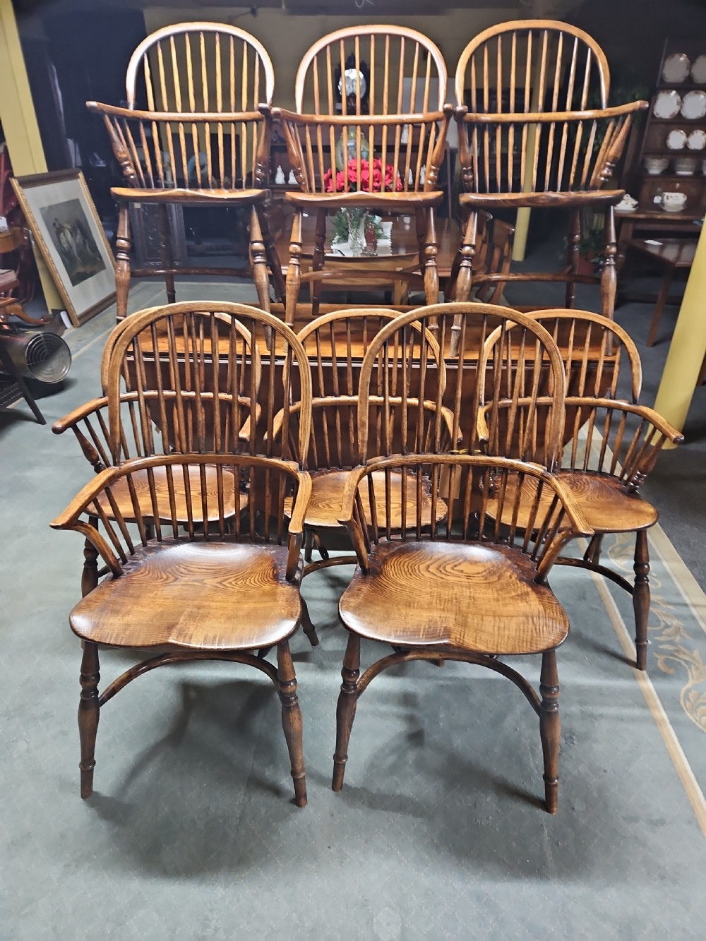 8 Windsor chairs 