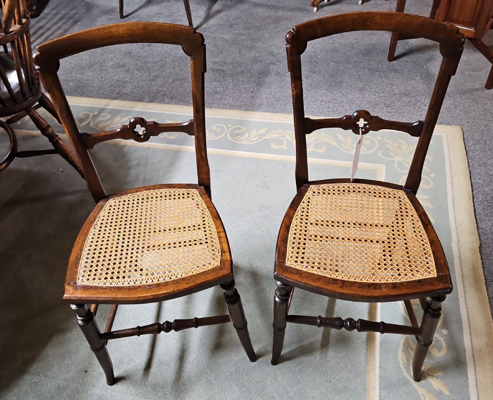 A pritty pair of Victorian bed room chairs 
