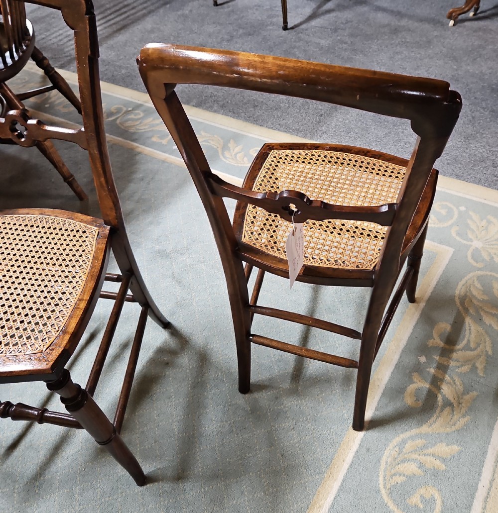 A pritty pair of Victorian bed room chairs  View IV