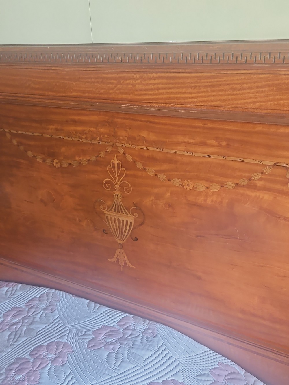 Satinwood bed by Gillows.  View II