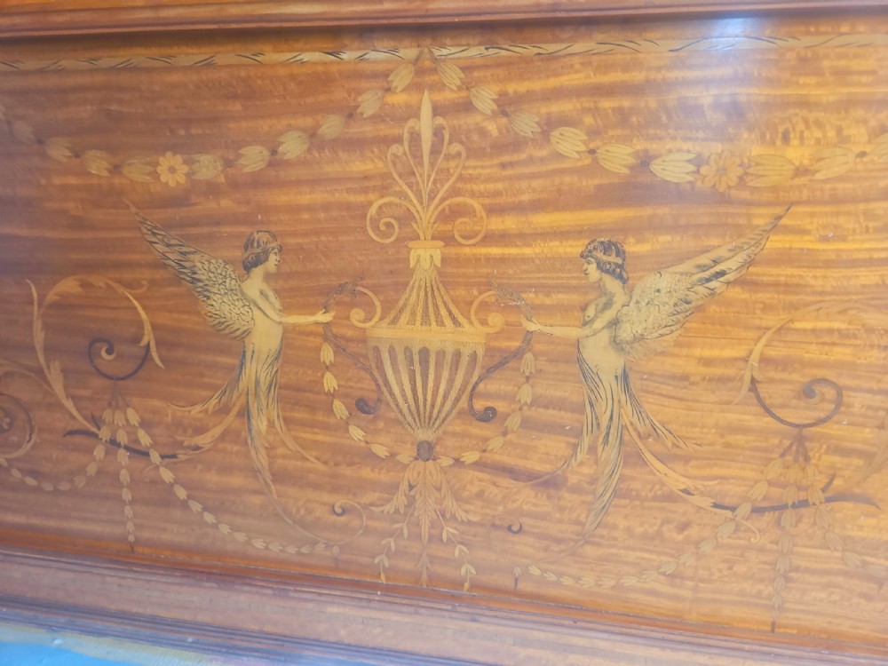 Satinwood bed by Gillows.  View IV
