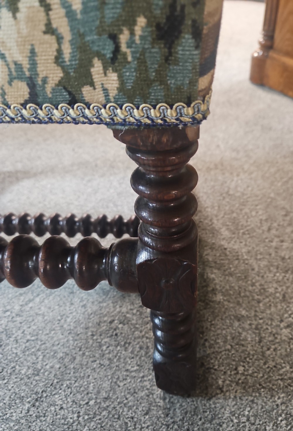 Victorian oak bobbin chair.  View VII