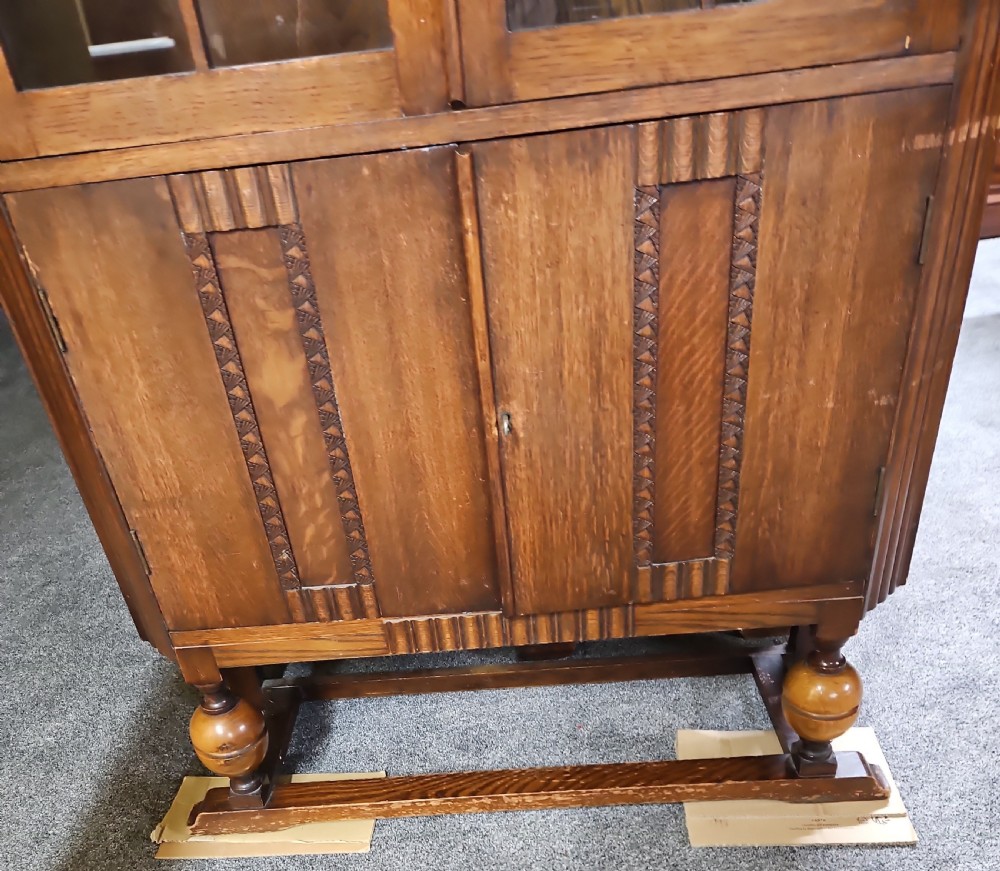 Art deco oak display cabinet. View II