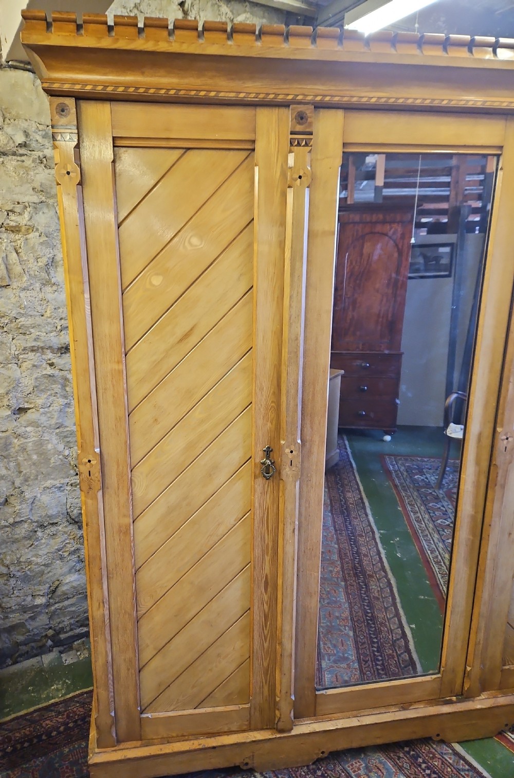 Aesthetic movement Ash wardrobe.  View X