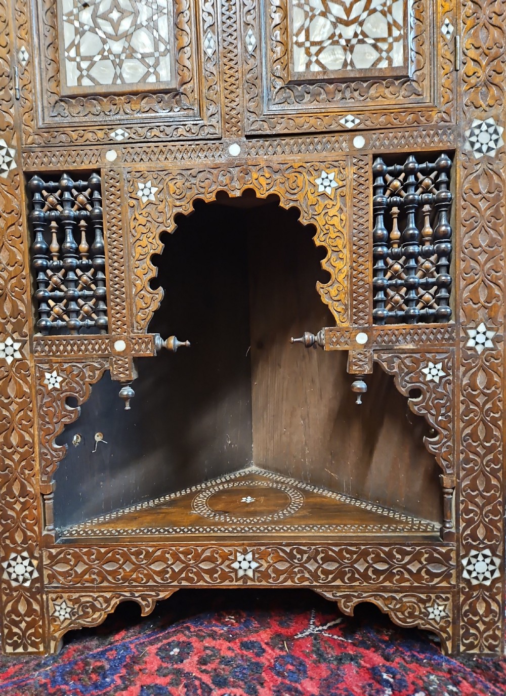 Ottoman inlaid corner cabinet.  View V