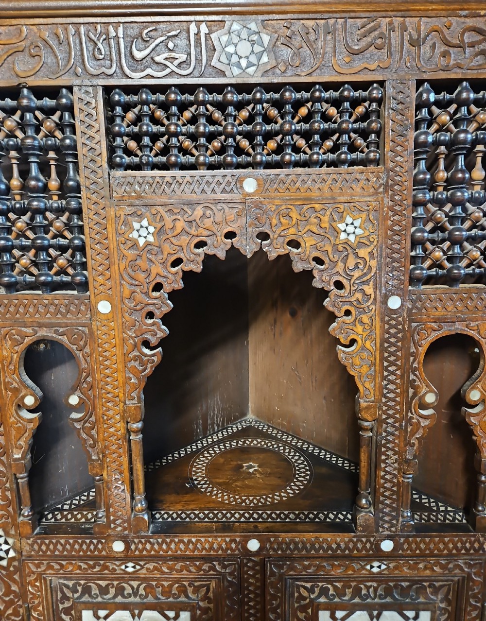 Ottoman inlaid corner cabinet.  View VI
