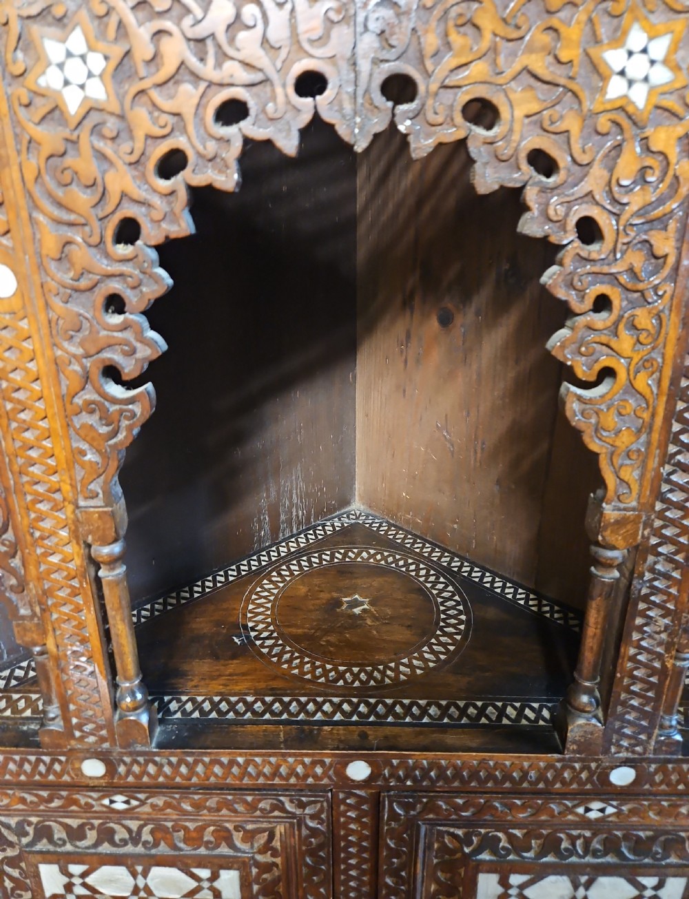 Ottoman inlaid corner cabinet.  View IX
