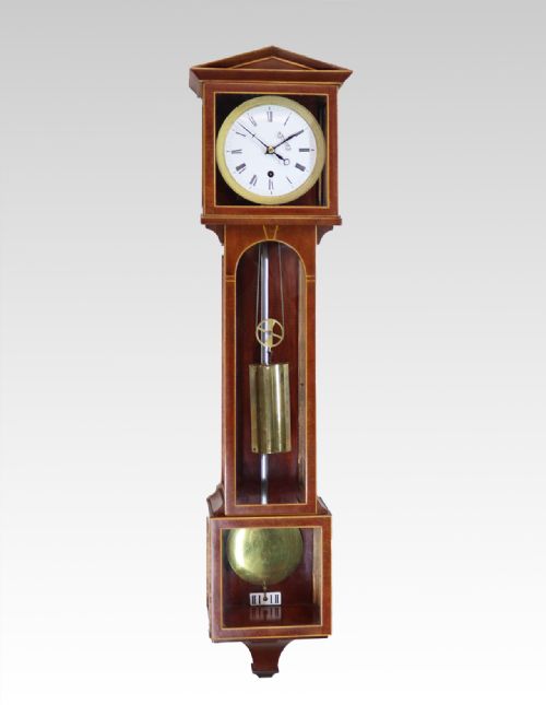 miniature vienna regulator wall clock - CATEGORY: ANTIQUE CLOCKS - DATED 19TH CENTURY