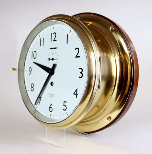 AN UNUSUALLY LARGE SMITHS EMPIRE SHIPS BULKHEAD CLOCK - ADDITIONAL PHOTO 1