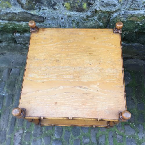 PAIR OF EDWARDIAN TWO TIER OAK SIDE TABLES - ADDITIONAL PHOTO 1