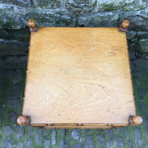 PAIR OF EDWARDIAN TWO TIER OAK SIDE TABLES - ADDITIONAL PHOTO 2