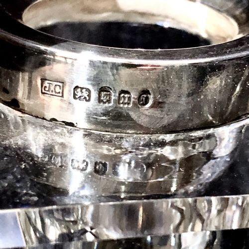 ART DECO SILVER AND CRYSTAL INKWELL BY CARTIER - ADDITIONAL PHOTO 3