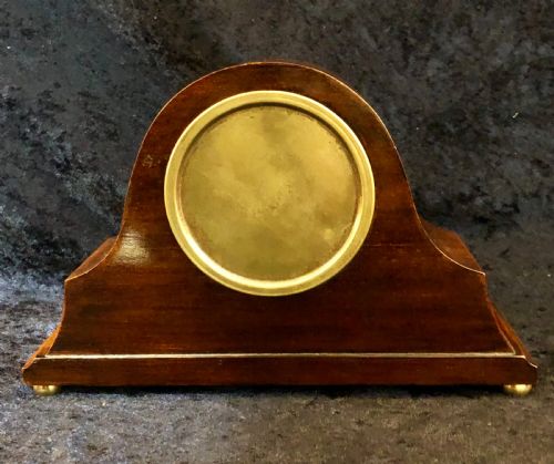 EDWARDIAN MAHOGANY MANTLE CLOCK TIMEPIECE - ADDITIONAL PHOTO 3