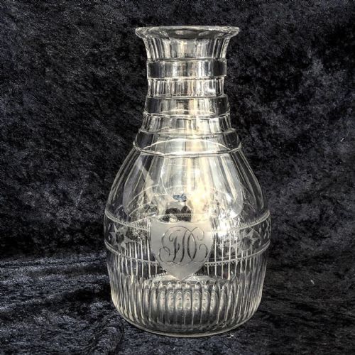 A FINE PAIR OF GEORGIAN CUT CRYSTAL CARAFES - ADDITIONAL PHOTO 4