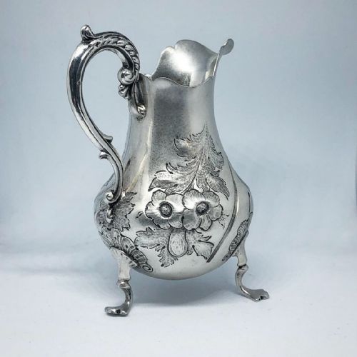 VICTORIAN PROVINCIAL SILVER CREAM JUG - ADDITIONAL PHOTO 3
