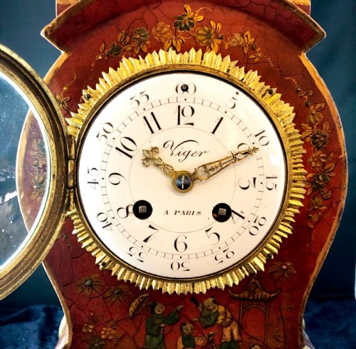 MID 19TH FRENCH CHINOISERIE MANTEL CLOCK - ADDITIONAL PHOTO 4