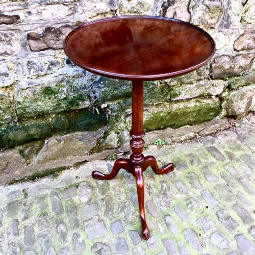 MID 19TH CENTURY MAHOGANY TILT TOP WINE TABLE - ADDITIONAL PHOTO 1