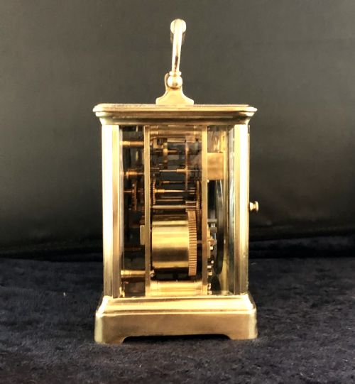 LATE 19TH CENTURY FRENCH GILT BRASS CARRIAGE CLOCK - ADDITIONAL PHOTO 11