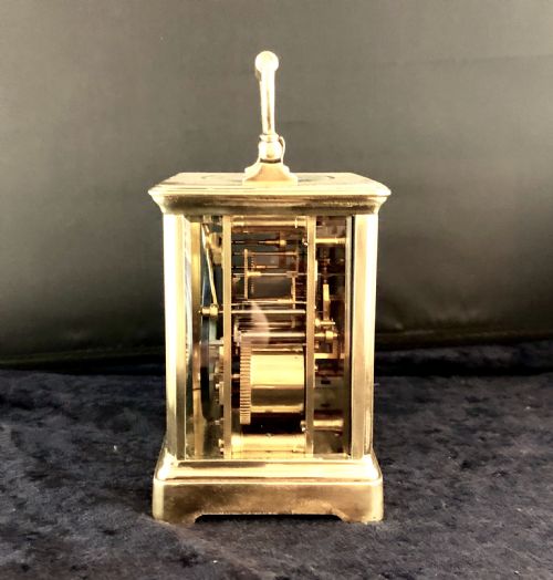 LATE 19TH CENTURY FRENCH GILT BRASS CARRIAGE CLOCK - ADDITIONAL PHOTO 12