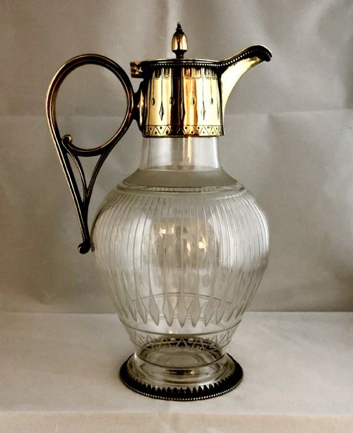 LATE 19TH CENTURY ARTS AND CRAFTS CLARET JUG - ADDITIONAL PHOTO 2