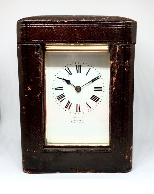 A LATE 19TH CENTURY FRENCH GILT BRASS CARRIAGE CLOCK - ADDITIONAL PHOTO 3