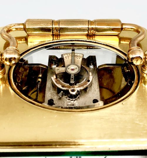 A LATE 19TH CENTURY FRENCH GILT BRASS CARRIAGE CLOCK - ADDITIONAL PHOTO 5