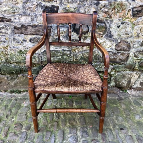 an early 19th century country elbow chair - CATEGORY: ANTIQUE CHAIRS - DATED REGENCY