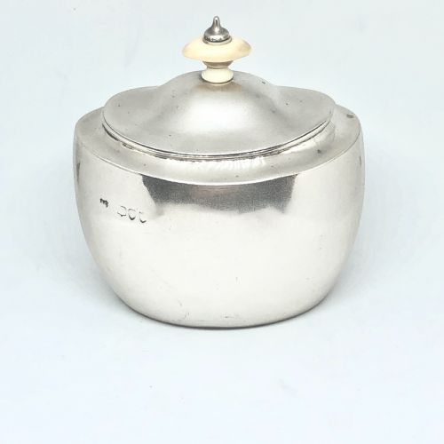 a late victorian silver tea caddy - CATEGORY: ANTIQUE SILVER - DATED VICTORIAN
