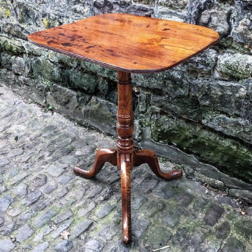 A GEORGE III ELM SNAP TOP TABLE - ADDITIONAL PHOTO 2