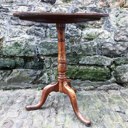 A GEORGE III ELM SNAP TOP TABLE - ADDITIONAL PHOTO 3