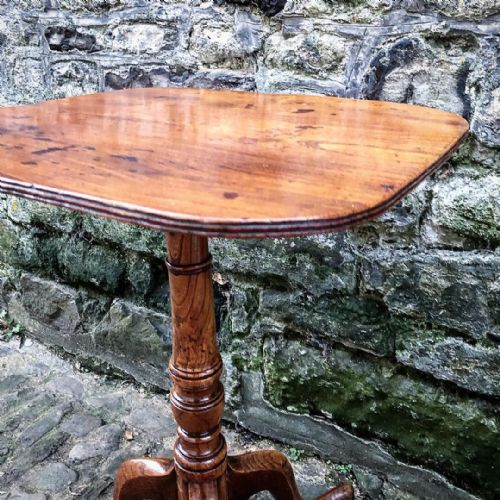 A GEORGE III ELM SNAP TOP TABLE - ADDITIONAL PHOTO 4