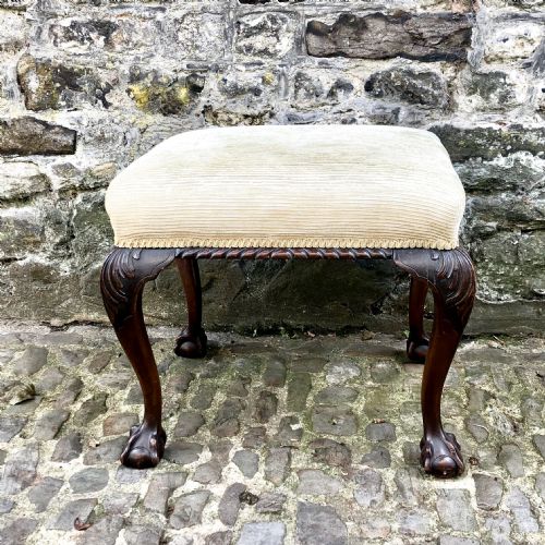 a george ii style dressing table stool - CATEGORY: ANTIQUE STOOLS - DATED 1890