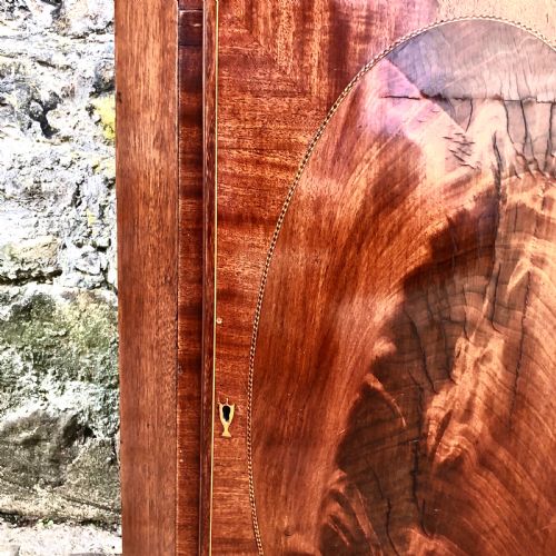 A SMALL 19TH CENTURY MAHOGANY CORNER CUPBOARD - ADDITIONAL PHOTO 3