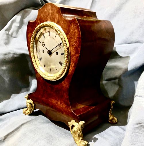 A FINE WILLIAM IV WALNUT BRACKET CLOCK BY PAYNE CO - ADDITIONAL PHOTO 2