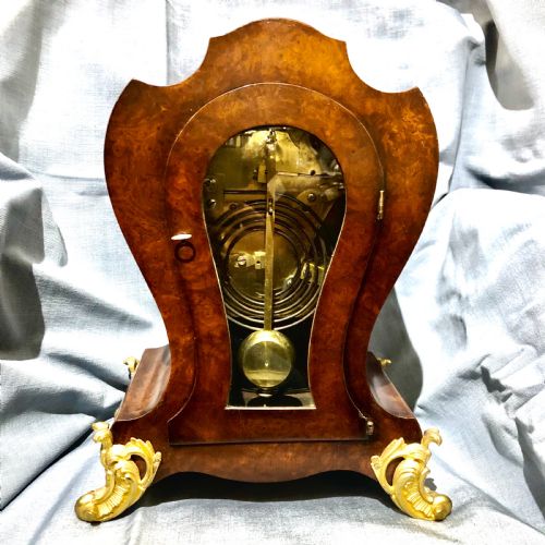 A FINE WILLIAM IV WALNUT BRACKET CLOCK BY PAYNE CO - ADDITIONAL PHOTO 6