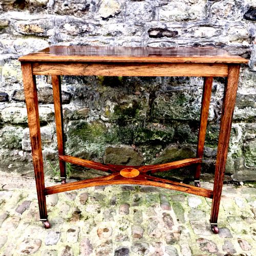 an edwardian rosewood console table - CATEGORY: ANTIQUE TABLES - DATED EDWARDIAN