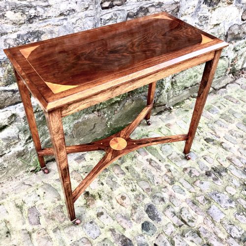 AN EDWARDIAN ROSEWOOD CONSOLE TABLE - ADDITIONAL PHOTO 2